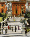 L'escalier du Capitole - huile sur toile de 1934 par Yves Brayer
