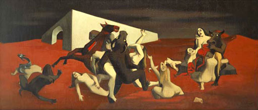 Le Minotaure - huile sur toile de 1936 par Robert Humblot
