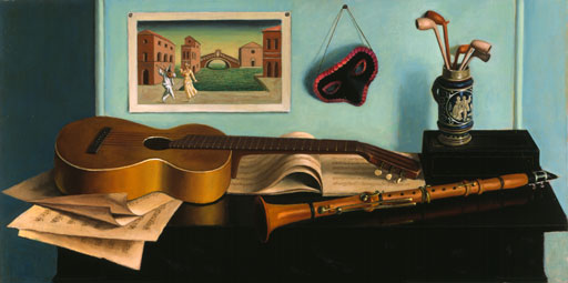 Henri Jannot - Huile sur toile - Guitare et clarinette - 1987