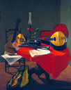 Hommage à Vivaldi - huile sur toile de 1980 par Henri Jannot