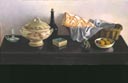 La soupière brune - huile sur toile de 1982 par Henri Jannot