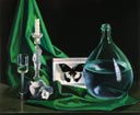Les 4 éléments - huile sur toile de 1957 par Henri Jannot
