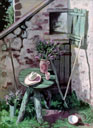 Nature morte au chapeau de paille - huile sur toile de 1963 par Henri Jannot